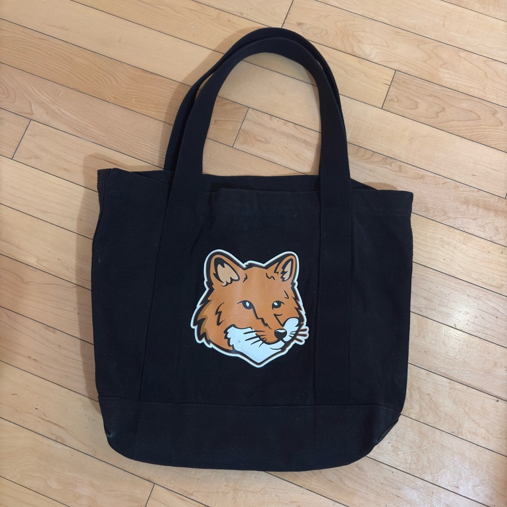 MAISON KITSUNE Black Tote Bag